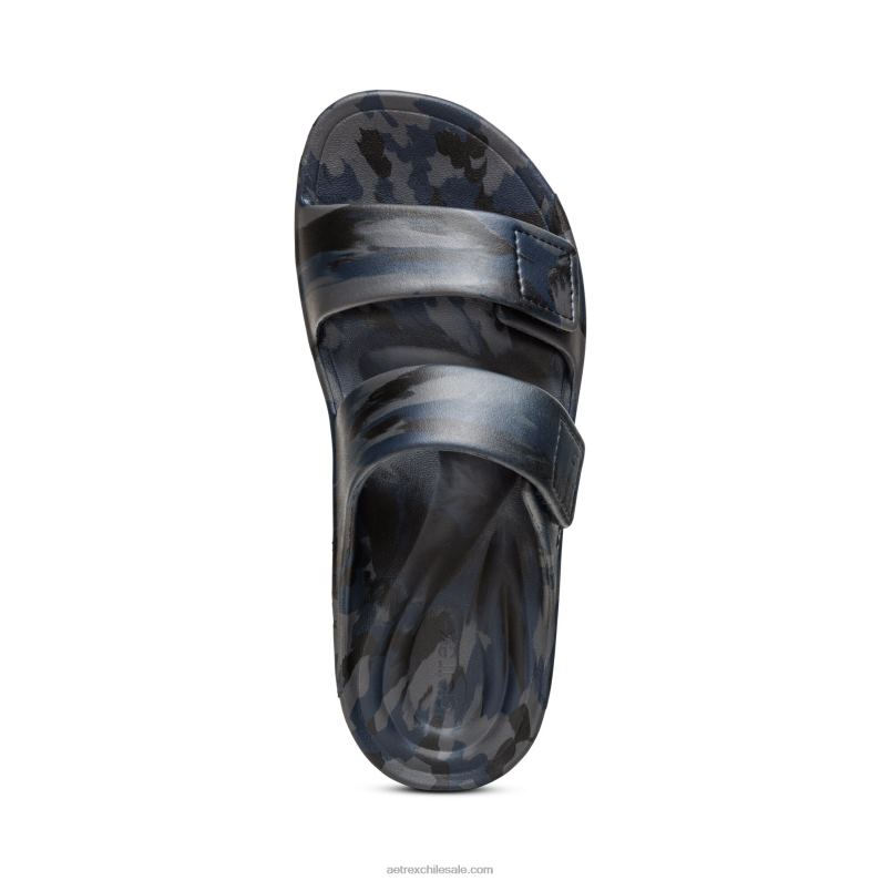 hombres camuflaje azul marino Aetrex toboganes ortopédicos milos 2TB4B319
