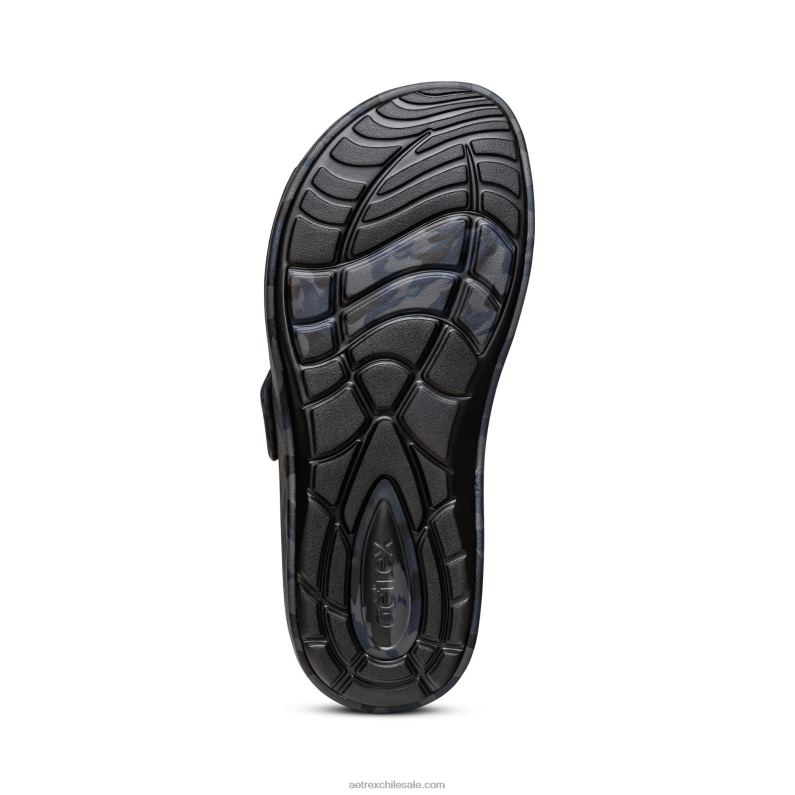 hombres camuflaje azul marino Aetrex toboganes ortopédicos milos 2TB4B319