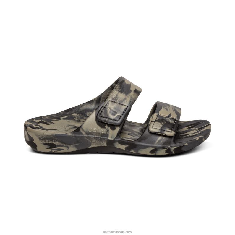 hombres camuflaje verde Aetrex toboganes ortopédicos milos 2TB4B318