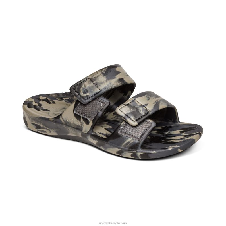 hombres camuflaje verde Aetrex toboganes ortopédicos milos 2TB4B318