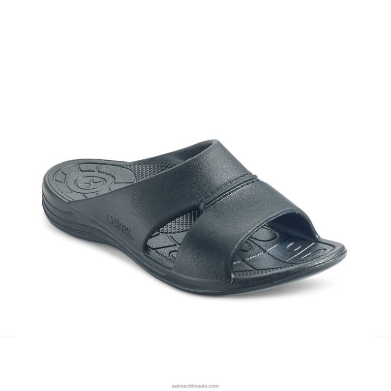 hombres negro Aetrex toboganes ortopédicos bali 2TB4B326