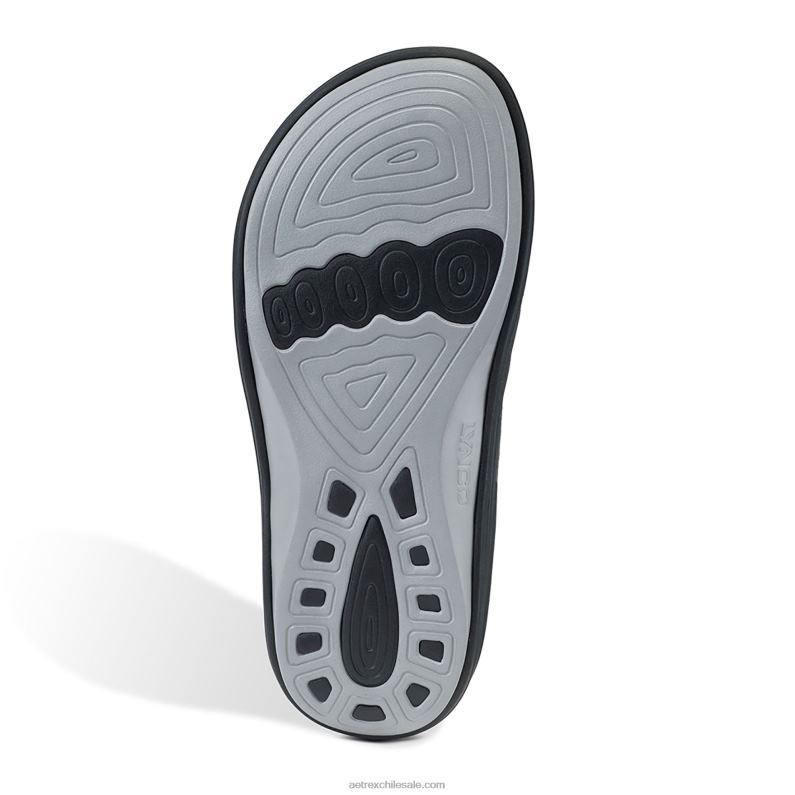 hombres negro Aetrex toboganes ortopédicos bali 2TB4B326