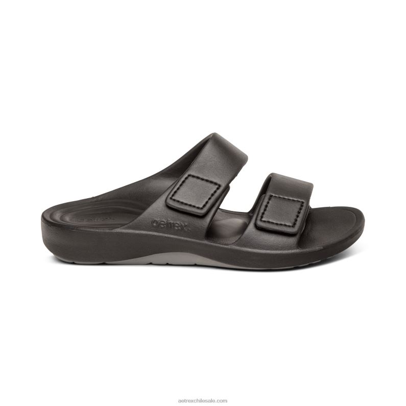 hombres negro Aetrex toboganes ortopédicos milos 2TB4B321