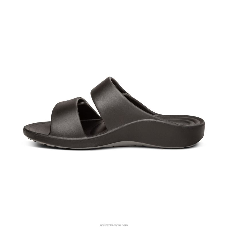 hombres negro Aetrex toboganes ortopédicos milos 2TB4B321
