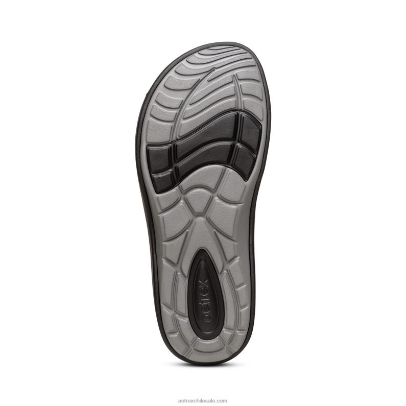 hombres negro Aetrex toboganes ortopédicos milos 2TB4B321