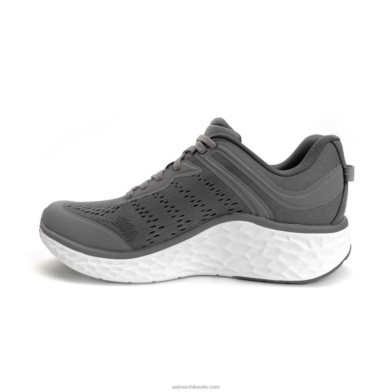 hombres gris Aetrex tenis chase con soporte para el arco 2TB4B316