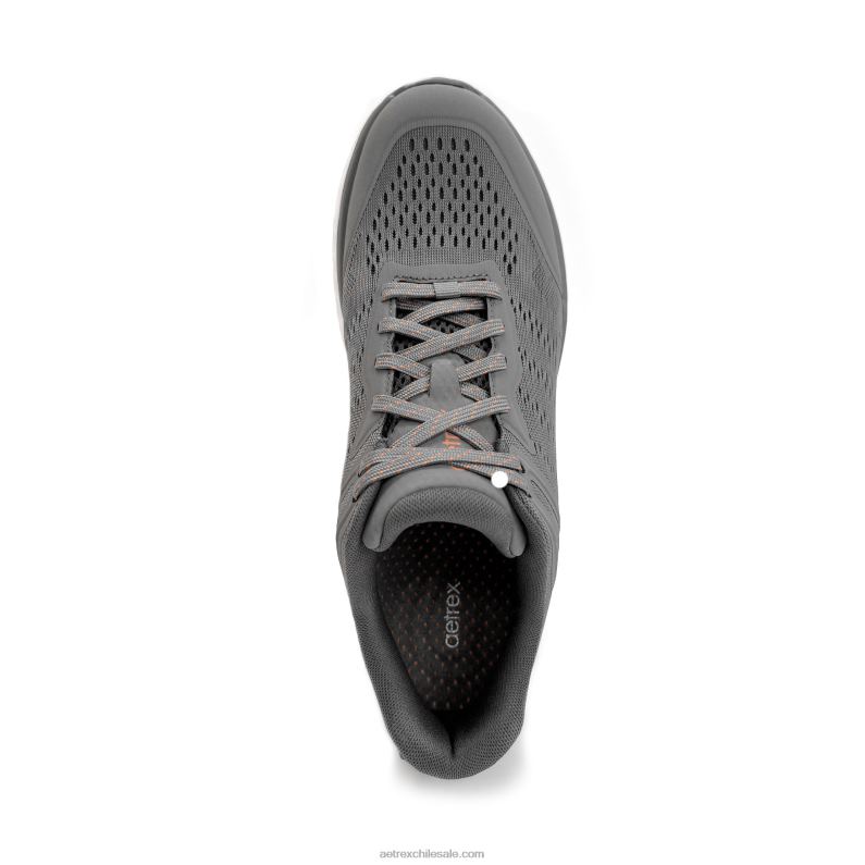 hombres gris Aetrex tenis chase con soporte para el arco 2TB4B316