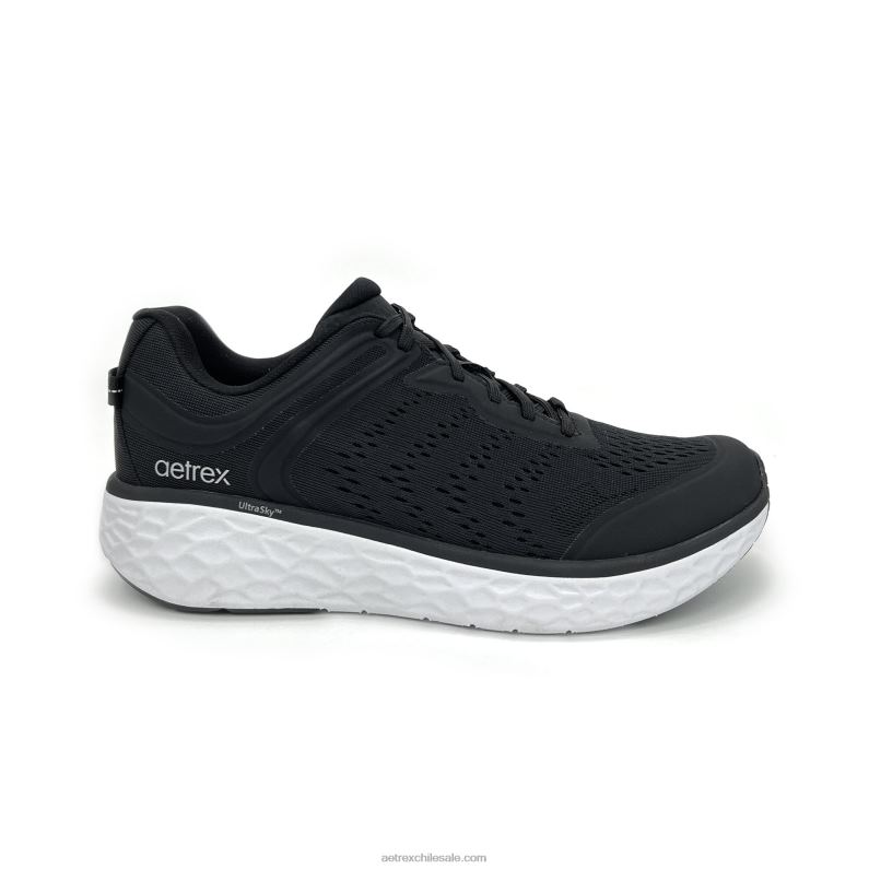 hombres negro Aetrex tenis chase con soporte para el arco 2TB4B313