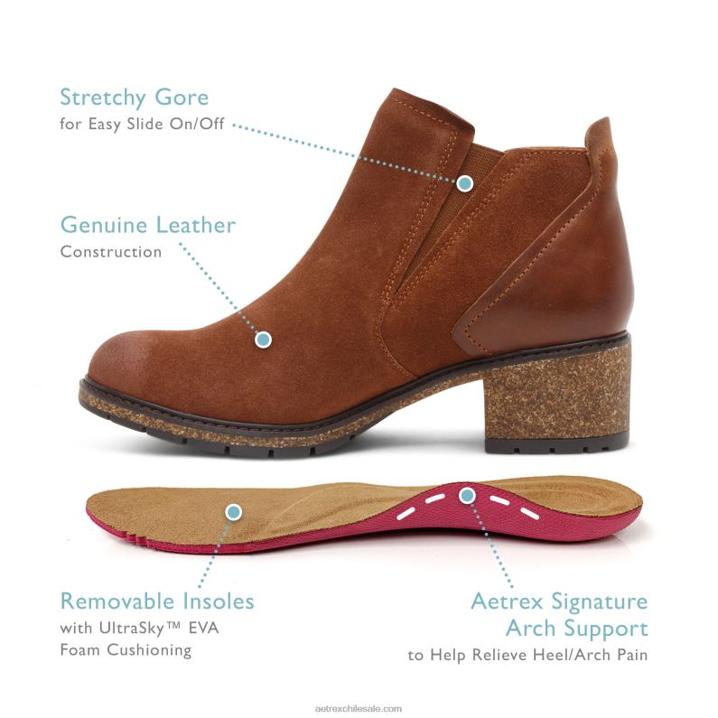 mujer marrón Aetrex bota frankie 2TB4B174