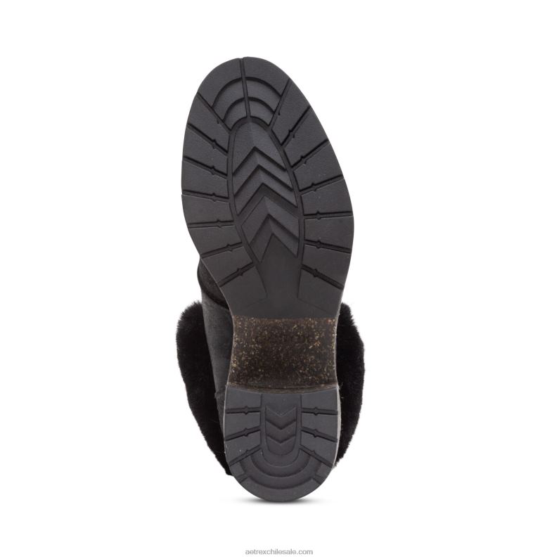 mujer negro Aetrex Bota con cordones de pelo Brooklyn amigable con el clima 2TB4B124