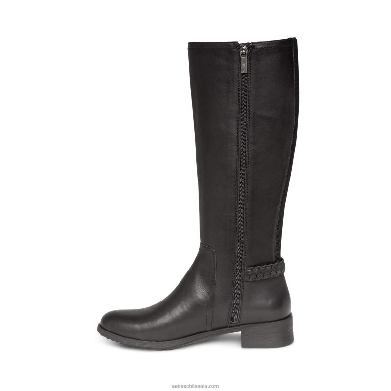 mujer negro Aetrex bota de montar vera con soporte para el arco resistente a la intemperie 2TB4B178