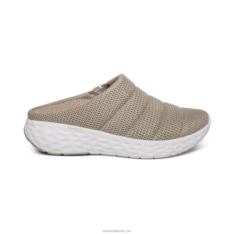 mujer gris pardo Aetrex zapatillas sin cordones harley 2TB4B286