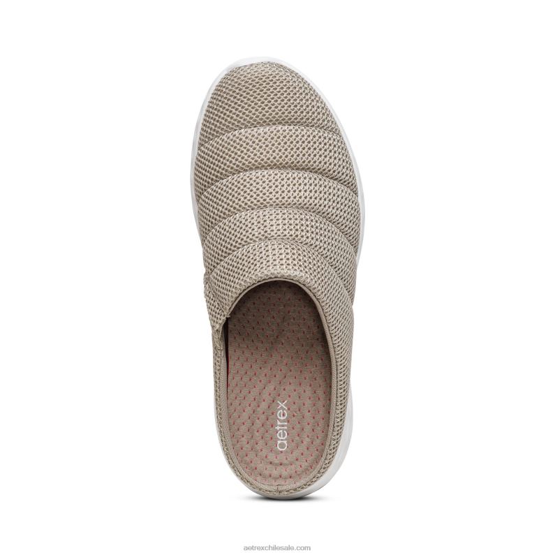 mujer gris pardo Aetrex zapatillas sin cordones harley 2TB4B286