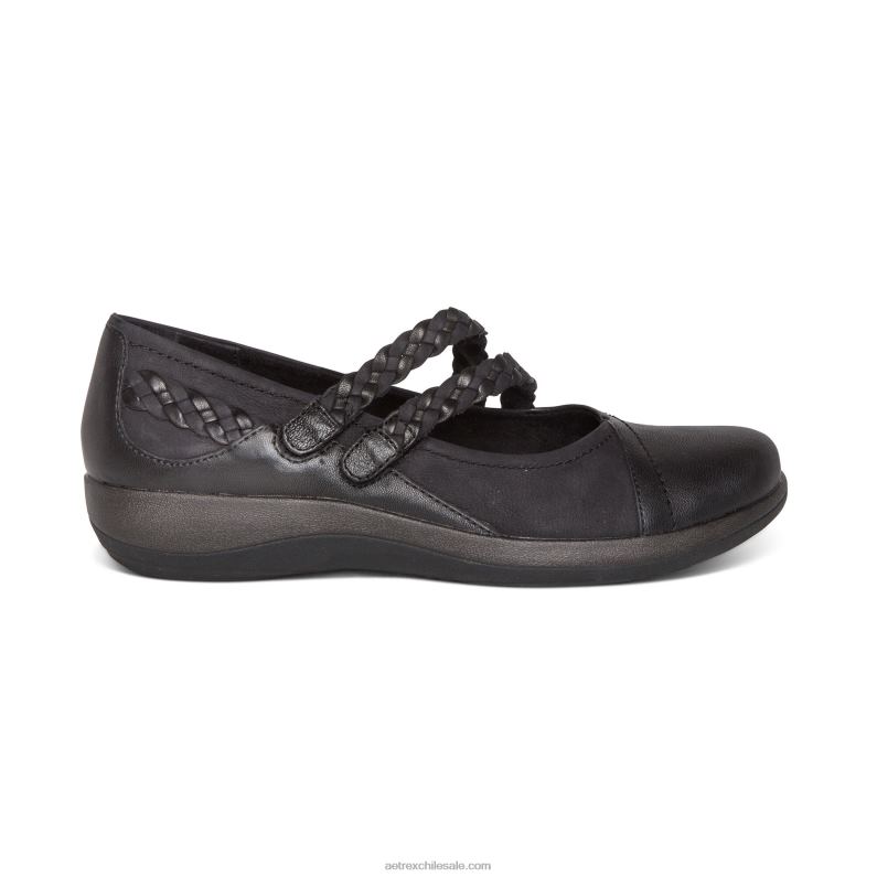 mujer negro Aetrex annie mary jane 2TB4B4