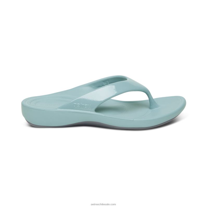 mujer azul Aetrex flips ortopédicos maui 2TB4B171