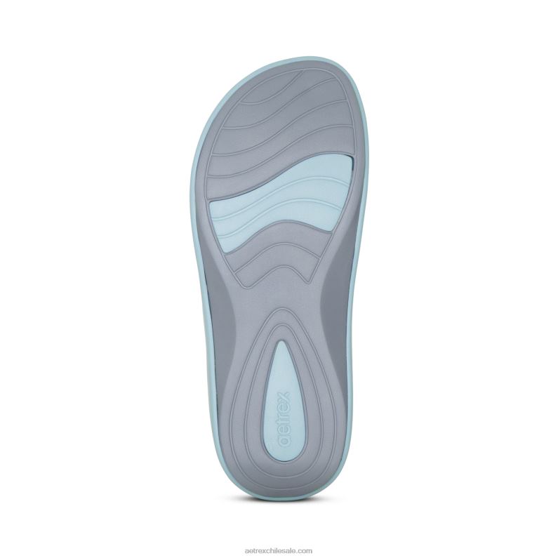mujer azul Aetrex flips ortopédicos maui 2TB4B171
