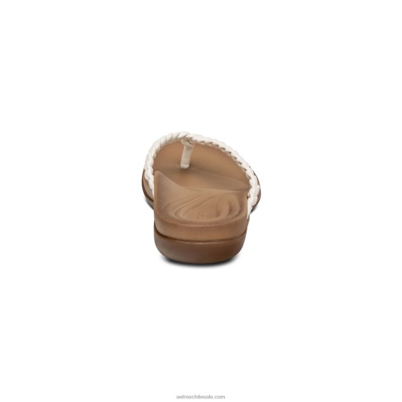 mujer blanco Aetrex sandalia de dedo rachel 2TB4B254
