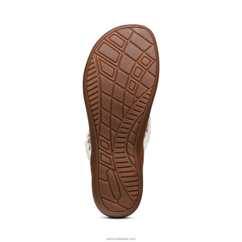 mujer blanco Aetrex sandalia de dedo rachel 2TB4B254