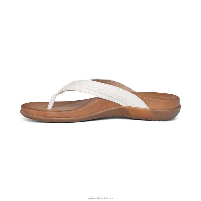 mujer blanco Aetrex tanga trenzada emmy 2TB4B168