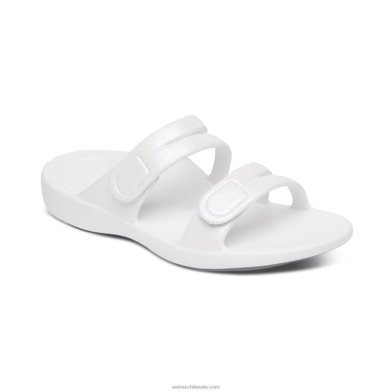 mujer blanco Aetrex tobogán deportivo janey 2TB4B80