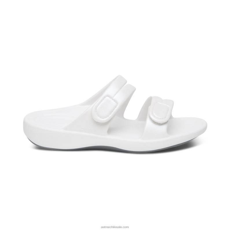 mujer blanco Aetrex tobogán deportivo janey 2TB4B80