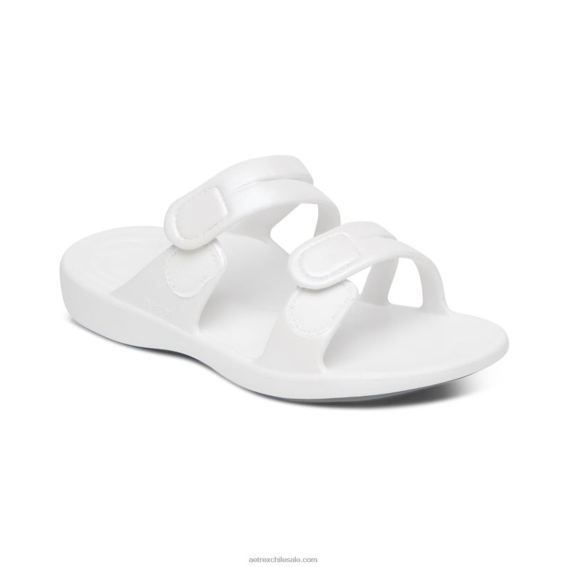 mujer blanco Aetrex tobogán deportivo janey 2TB4B80