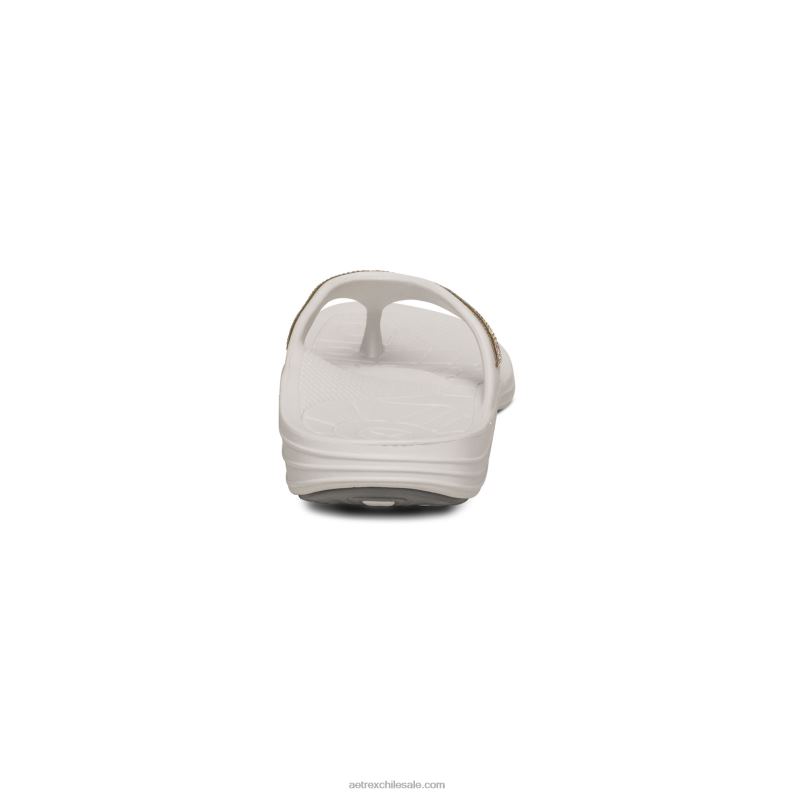 mujer brillo blanco Aetrex flips ortopédicos fiyi 2TB4B300