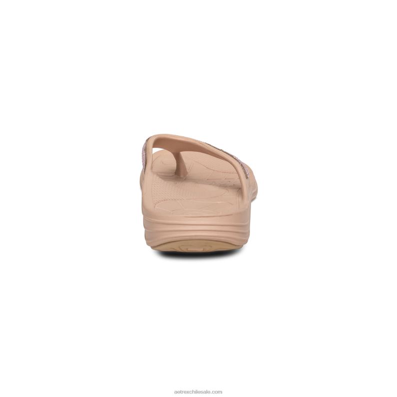 mujer brillo rosa Aetrex flips ortopédicos fiyi 2TB4B263