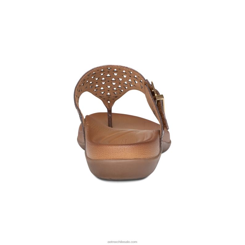 mujer bronce Aetrex sandalia Rita con tira ajustable 2TB4B51