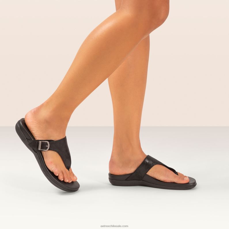 mujer bronce Aetrex sandalia Rita con tira ajustable 2TB4B51