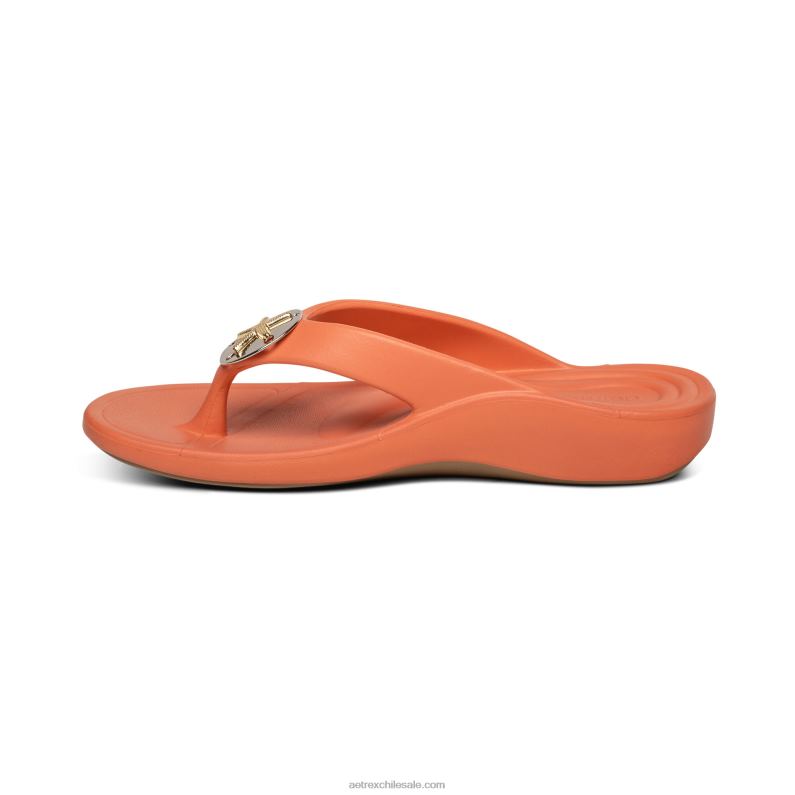 mujer coral Aetrex Chanclas ortopédicas maui starfish 2TB4B272