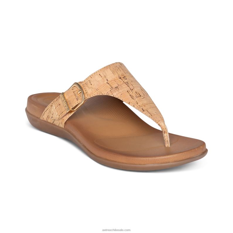 mujer corcho Aetrex sandalia Rita con tira ajustable 2TB4B86