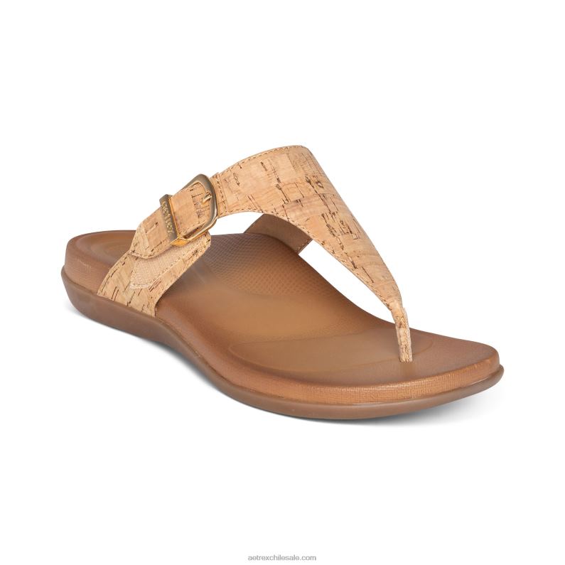 mujer corcho Aetrex sandalia Rita con tira ajustable 2TB4B86