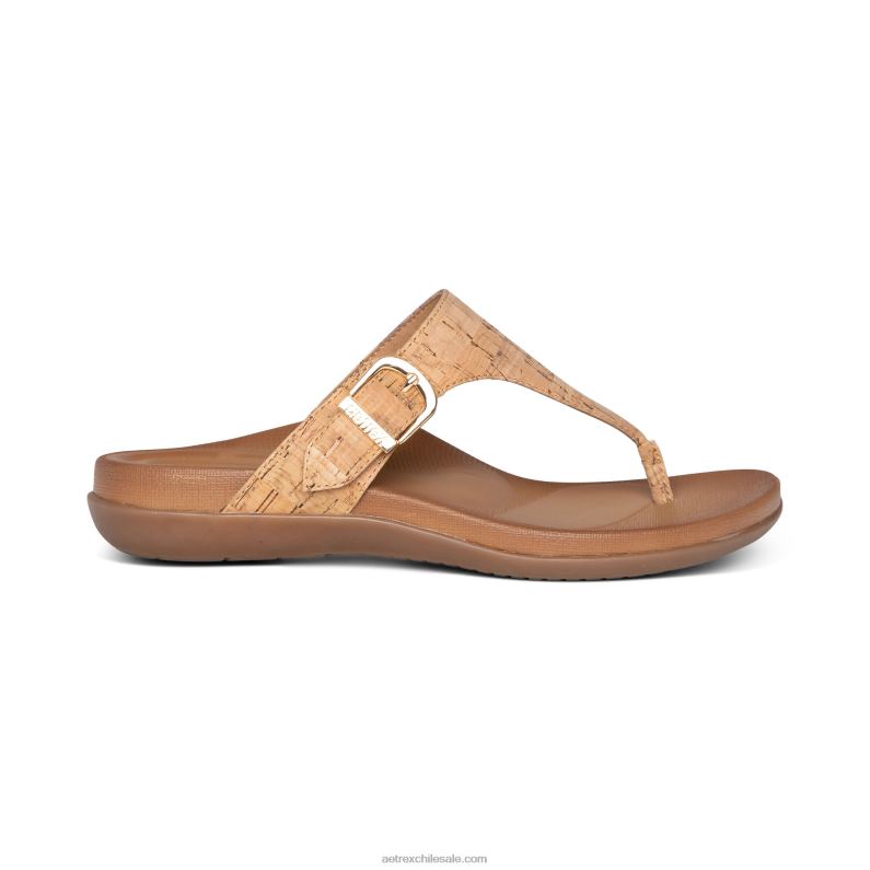 mujer corcho Aetrex sandalia Rita con tira ajustable 2TB4B86