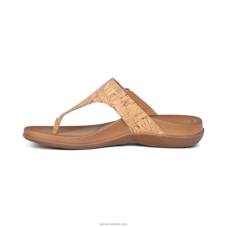 mujer corcho Aetrex sandalia Rita con tira ajustable 2TB4B86