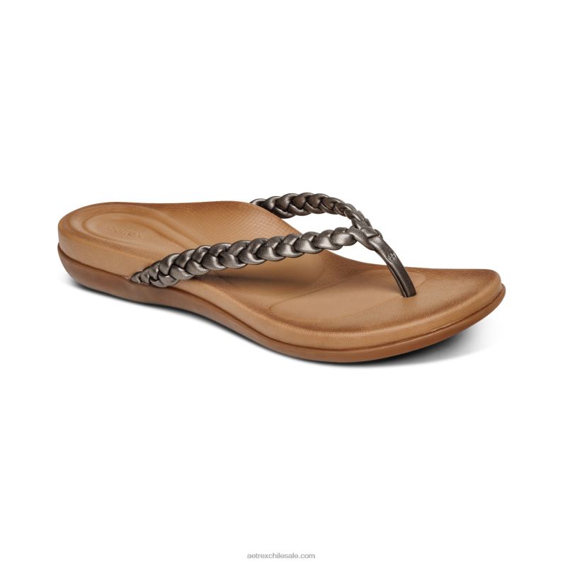 mujer estaño Aetrex sandalia de dedo rachel 2TB4B244
