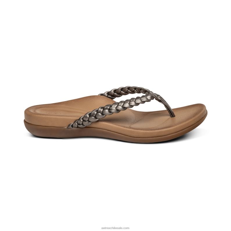 mujer estaño Aetrex sandalia de dedo rachel 2TB4B244