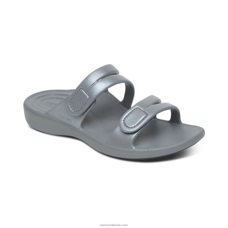 mujer gris Aetrex tobogán deportivo janey 2TB4B163