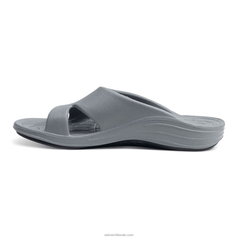 mujer gris Aetrex toboganes ortopédicos bali 2TB4B22
