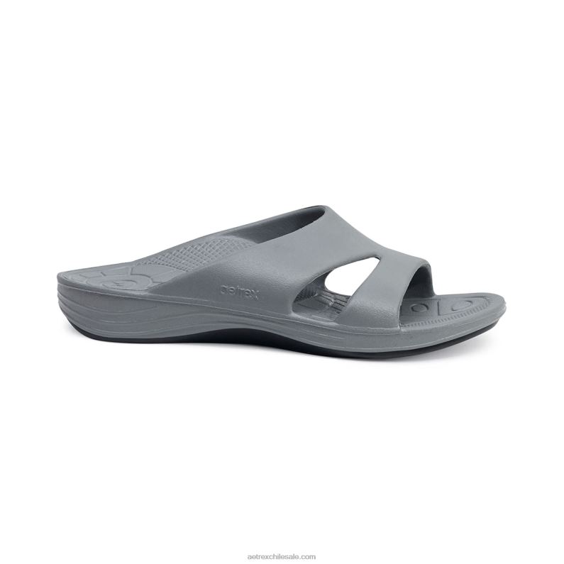mujer gris Aetrex toboganes ortopédicos bali 2TB4B22