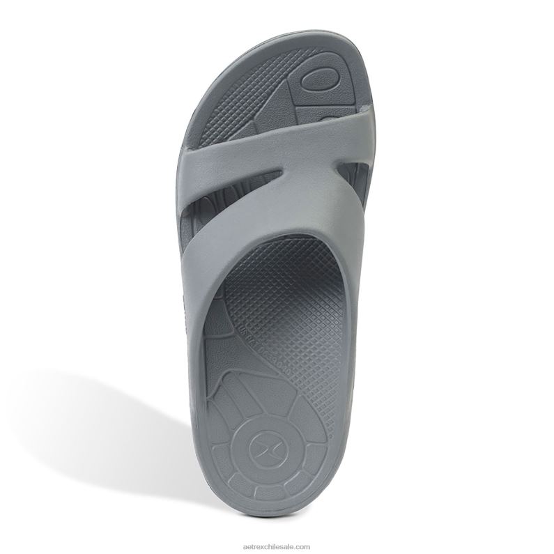 mujer gris Aetrex toboganes ortopédicos bali 2TB4B22