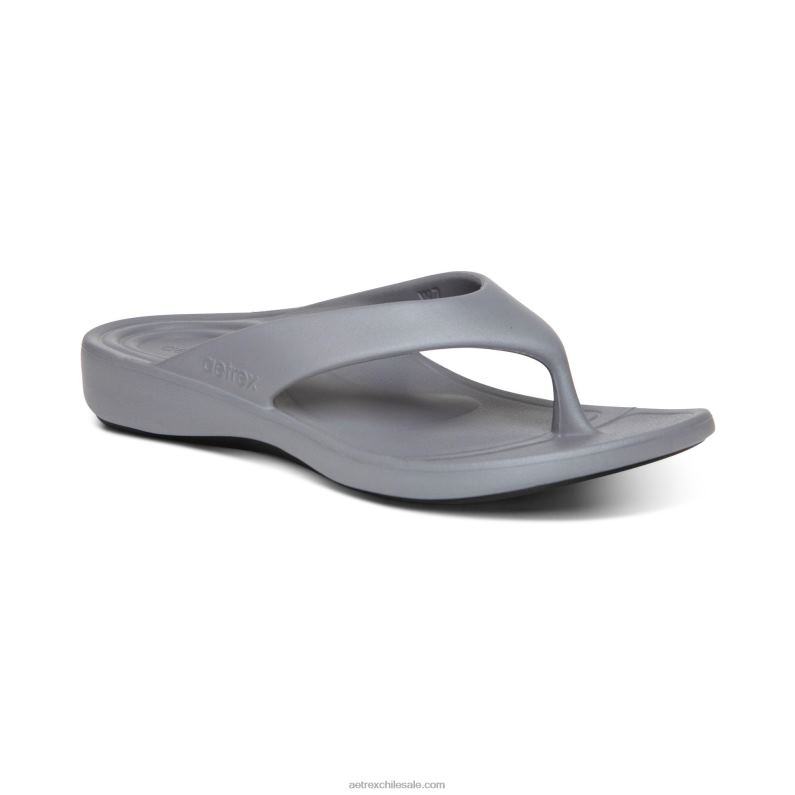 mujer gris mate Aetrex flips ortopédicos maui 2TB4B12
