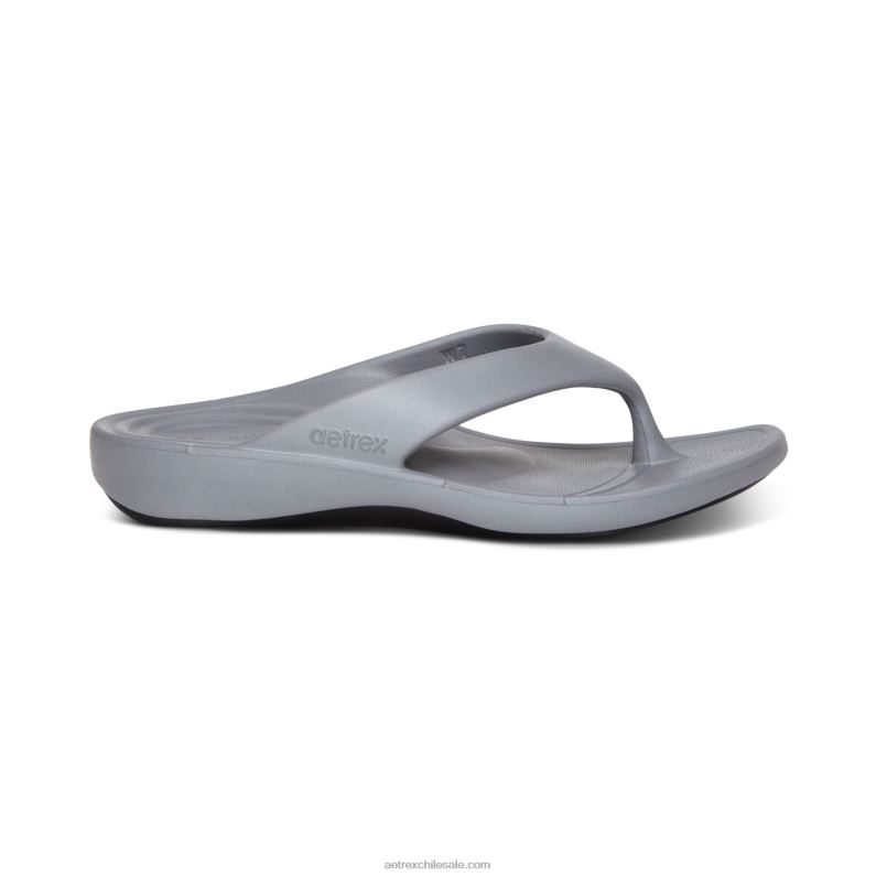 mujer gris mate Aetrex flips ortopédicos maui 2TB4B12