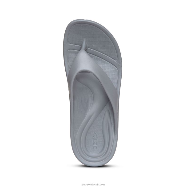 mujer gris mate Aetrex flips ortopédicos maui 2TB4B12