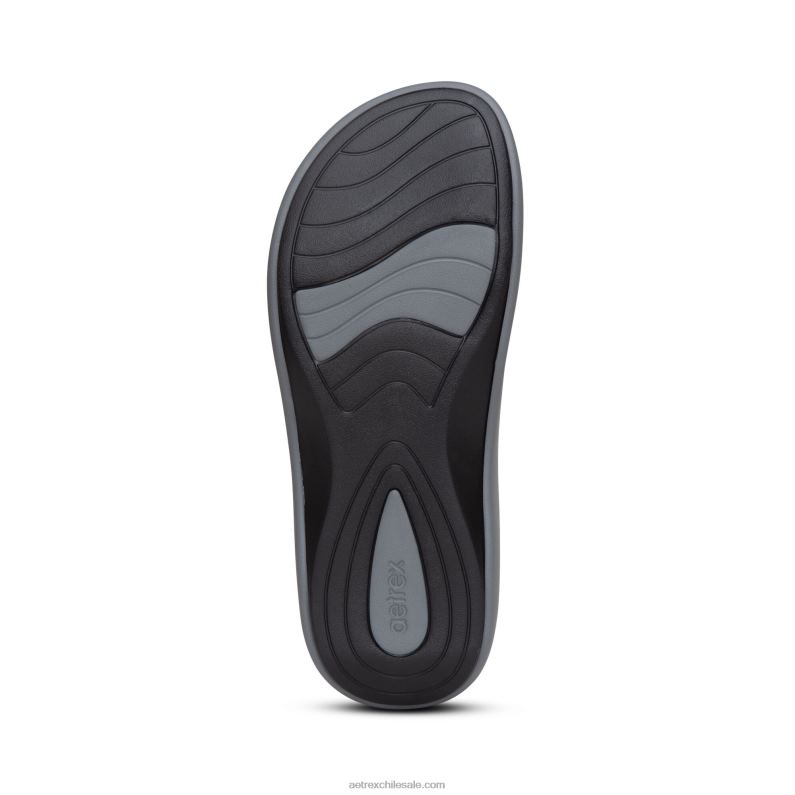 mujer gris mate Aetrex flips ortopédicos maui 2TB4B12