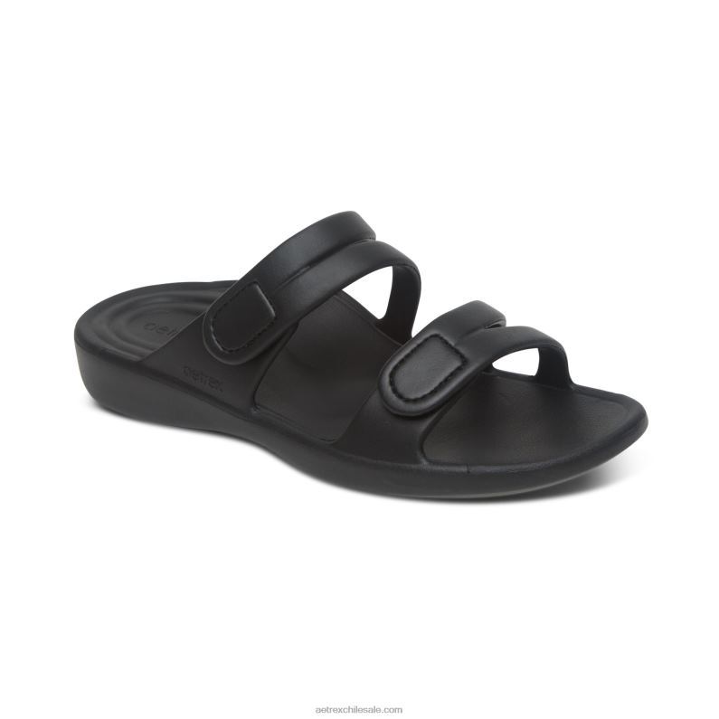 mujer negro Aetrex tobogán deportivo janey 2TB4B183