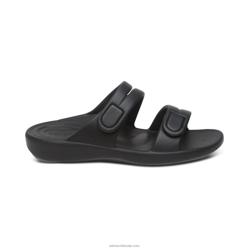 mujer negro Aetrex tobogán deportivo janey 2TB4B183