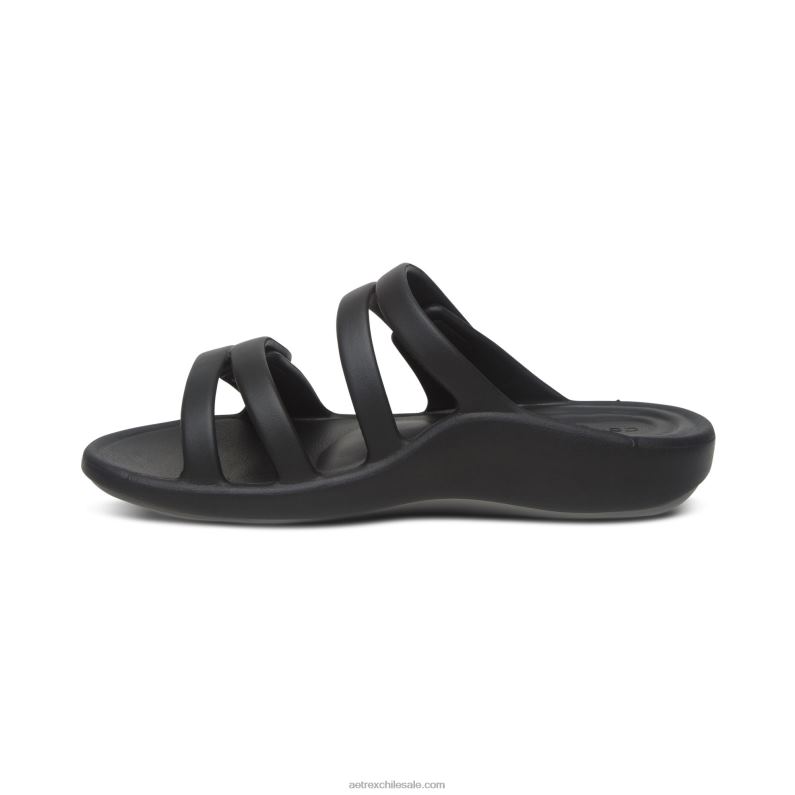 mujer negro Aetrex tobogán deportivo janey 2TB4B183