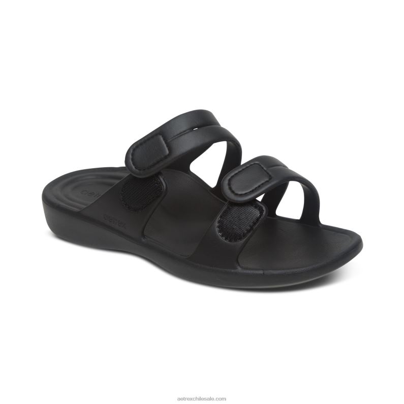 mujer negro Aetrex tobogán deportivo janey 2TB4B183