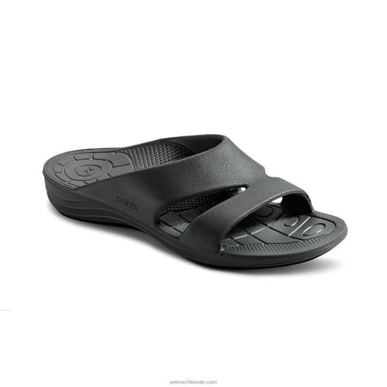 mujer negro Aetrex toboganes ortopédicos bali 2TB4B18